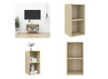 Vidaxl Mobile Tv A Parete Rovere Sonoma 37X37X72 Cm In Legno - Mobile Tv - Mobili Tv - Mobile Tv Sospeso - Mobili Tv Sospesi