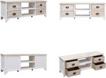 Vidaxl Mobile Tv 108X30X40 Cm In Legno Massiccio Di Paulownia - Mobile Tv - Mobili Tv - Mobili Tv - Mobili Tv