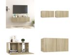 Vidaxl Pensili Tv 2 Pezzi Rovere Sonoma 60X30X30 Cm - Mobile Tv - Mobili Tv - Mobili Tv - Mobili Tv