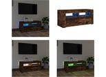 Vidaxl Mobile Tv Con Luci Led In Rovere Fumé 90X35X40 Cm - Mobile Tv - Mobile Tv - Porta Tv - Mobile Multimediale
