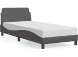Struttura Letto Vidaxl "Dover"" Grigio 90X200 Cm In Pelle Finta"