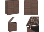 Vidaxl Scatola Per Cuscini Da Giardino In Rattan Pe 100X49X103,5 Cm Marrone - Scatola Per Cuscini - Scatola Per Cuscini - Scatola Per Cuscini In Rattan Pe
