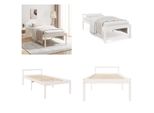 Vidaxl Letto Per Anziani Bianco 90X190 Cm In Legno Massiccio Di Pino - Letto Per Anziani - Letto Per Anziani - Letti Per Anziani - Letti Per Anziani