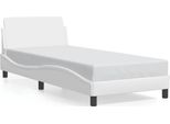 Vidaxl Struttura Letto "Dover"" Bianca 80X200 Cm In Pelle Finta"