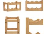 Vidaxl Portabottiglie Per 6 Bottiglie 37 X 21 X 21 Cm In Rovere Massello - Portabottiglie - Portabottiglie In Legno - Portabottiglie In Legno
