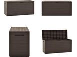Vidaxl Scatola Da Giardino Marrone 116X44X55 Cm - Scatola Portaoggetti - Scatola Per Cuscini Da Giardino - Scatole Per Cuscini Da Giardino