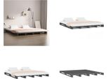 Vidaxl Letto Pallet Grigio 120X200 Cm In Pino Massiccio - Letto Pallet - Letti Pallet - Letto Pallet - Letti Pallet