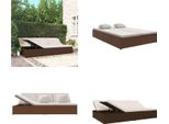Vidaxl Lettino Prendisole Con Cuscini In Rattan Marrone - Lettino Prendisole - Lettino Prendisole - Lettino Da Giorno
