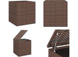 Vidaxl Scatola Per Cuscini Da Giardino In Pe Rattan 100X97,5X104 Cm Marrone - Scatola Per Cuscini - Scatola Per Cuscini In Pe Rattan - Scatola Di Stoccaggio