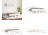 Vidaxl Letto In Legno Massiccio Bianco 120X200 Cm - Struttura Letto - Letto - Struttura Letto In Legno