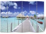 Vidaxl Divisorio Pieghevole 217X170 Cm Spiaggia - Divisorio Per Camera - Divisorio Per Camera Pieghevole - Divisorio Per Camera Pieghevole - Parete Divisoria Per Camera