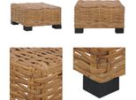 Vidaxl Tavolino 47×47×28 Cm In Rattan Naturale - Tavolino - Tavolini - Tavolino Da Salotto - Tavoli Da Salotto