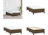 Vidaxl Struttura Letto In Tessuto Marrone Scuro 90X190 Cm - Struttura Letto - Cornici Letto - Struttura Letto - Letto