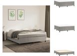 Vidaxl Letto Boxspring Grigio Chiaro 180X200 Cm In Velluto - Letti E Strutture Letto