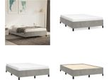 Vidaxl Struttura Letto Grigio Chiaro 140X190 Cm In Velluto - Struttura Letto - Cornici Letto - Struttura Letto - Letto