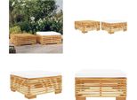 Vidaxl 2 Pezzi. Set Salotto Da Giardino In Teak Massiccio - Set Salotto Da Giardino - Set Salotto Da Giardino - Set Salotto - Set Salotto Da Esterno