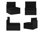 Vidaxl Divano Centrale Modulare In Poly Rattan Nero - Divano Centrale - Divani Centrali - Divano Centrale - Divani Centrali