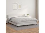 The Living Store Letto A Molle Insacchettate Con Materasso Bianco 160X200 Cm In Pelle Finta