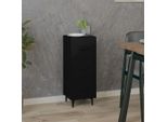 The Living Store Credenza Nera 34,5X34X90 Cm Materiale A Base Di Legno