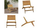 Vidaxl Sedia Da Giardino In Legno Massiccio Di Teak - Sedia Da Giardino - Sedia - Sedia Da Esterno