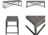 Vidaxl Panca Da Giardino 120 Cm In Poly Rattan Grigio - Panca Da Giardino - Panche Da Giardino - Panca Da Terrazzo - Panche Da Terrazzo