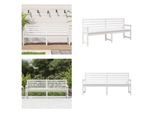 Vidaxl Panca Da Giardino Bianca 203,5X48X91,5 Cm In Legno Di Pino Massiccio - Panca Da Giardino - Panche Da Giardino - Seduta Da Giardino - Panca Da Esterno
