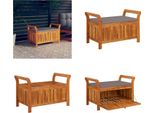 Vidaxl Panca Da Giardino Con Cuscini 91 Cm In Legno Massiccio Di Acacia - Panca Da Giardino - Panche Da Giardino - Cassapanca Da Giardino - Mobili Da Giardino