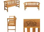 Vidaxl Panca Da Giardino 157 Cm In Legno Massiccio Di Acacia - Panca Da Giardino - Panca Da Giardino - Panche - Panchine