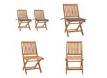 Vidaxl Sedie Da Giardino 2 Pezzi Con Cuscini Grigi In Legno Massiccio Di Teak - Sedia Da Giardino - Sedie Da Giardino - Sedia Da Giardino Di Legno - Sedie Da Giardino Di Legno