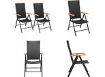 Vidaxl Sedie Da Giardino Impilabili 2 Pz. Poly Rattan Nero - Sedia Da Giardino - Sedie Da Giardino - Sedia - Sedie