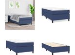 Vidaxl Letto Boxspring Blu 90X200 Cm In Tessuto - Letto Boxspring - Boxspringbetten - Bett - SchlafzimmermöBel