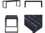 Vidaxl Panca Da Giardino 120,5 Cm Ps Top Nero - Panca Da Giardino - Panche Da Giardino - Panca Da Patio - Panche Da Patio