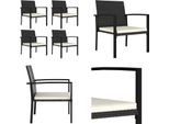 Vidaxl Sedie Da Pranzo Da Giardino 4 Pz. Poly Rattan Nero - Sedia Da Pranzo - Sedie Da Pranzo - Sedia Da Giardino - Sedie Da Giardino