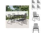 Vidaxl Sedie Da Giardino 4 Pezzi Nero 58X59X85,5 Cm Pvc Rattan - Sedie Da Giardino