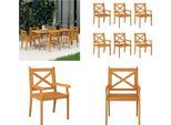 Vidaxl Sedie Da Pranzo Da Giardino 6 Pz. Legno Massiccio Di Acacia - Sedia Da Pranzo - Sedie Da Pranzo - Sedia Da Sala Da Pranzo - Sedia Da Cucina
