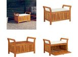 Vidaxl Panca Da Giardino Con Cuscini 91 Cm In Legno Massiccio Di Acacia - Panca Da Giardino - Panche Da Giardino - Cassapanca Da Giardino - Mobili Da Giardino
