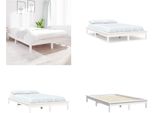 Vidaxl Letto In Legno Massiccio Bianco 140X190 Cm Pino - Struttura Letto - Letto - Letto - Letto In Legno