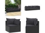 Vidaxl Set Di 4 Divani Da Giardino Con Cuscini In Poly Rattan Nero - Divano Da Giardino - Divani Da Giardino - Lounge - Lounging
