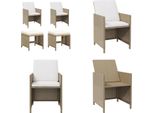 Vidaxl Sedie Da Giardino Con Sgabello 2 Pz. Poly Rattan Beige - Sedia E Sgabello Da Giardino - Sedie E Sgabello Da Giardino - Sedia Da Giardino - Sedia Da Esterno