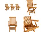 Vidaxl Sedie Da Giardino 3 Pz. Legno Massiccio Teak - Sedia Da Giardino - Sedie Da Giardino - Sedia Da Giardino In Legno - Sedia Da Giardino In Legno Massiccio