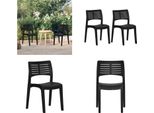 Vidaxl Sedie Da Giardino 2 Pz. Polipropilene Antracite - Sedia Da Giardino - Sedie Da Giardino - Sedia Da Esterno - Sedia Da Patio