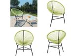 Vidaxl Garden Acapulco Chair Poly Rattan Green - Sedia Acapulco - Sedie Acapulco - Poltrone Lounge - Poltrone Lounging