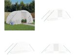 Vidaxl Serra Con Telaio In Acciaio Bianco 8 M² 4X2X2 M - Serra - Serre - Polytunnel - Serra Calpestabile