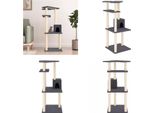 Vidaxl Graffiatoio Con Tiragraffi In Sisal Grigio Scuro 123 Cm - Graffiatoio - Alberi Da Graffio - Torre Per Gatti - Mobili Per Gatti