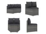 Vidaxl Set Divano Da Giardino 2 Pezzi Con Cuscini In Poly Rattan Grigio - Divano Da Giardino - Divani Da Giardino - Divano - Divani