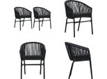 Vidaxl Sedie Da Giardino 2 Pz. Nero Pe Rattan - Sedia Da Giardino - Sedie Da Giardino - Sedia Da Esterno - Sedie Da Esterno