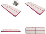 Vidaxl Tappetino Da Ginnastica Gonfiabile Con Pompa 400X100X20 Cm Pvc Rosa - Tappetino Da Ginnastica - Tappetino Da Ginnastica - Tappetino Da Ginnastica Yoga - Tappetino Da Ginnastica Yoga