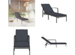 Vidaxl Lettino Prendisole Con Cuscino In Rattan Grigio - Lettino Prendisole - Lettino Da Giardino - Lettino In Rattan