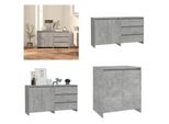 Vidaxl 2 Tlg. Credenza Betongrau Holzwerkstoff - Credenza - Credenze - Buffet-Sideboard - Lagerschrank