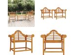 Vidaxl Sedie Da Giardino 2 Pezzi 91X62X94 Cm In Legno Massiccio Teak - Sedia Da Giardino - Sedie Da Giardino - Sedia - Sedia Da Patio